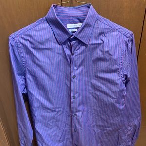 J Lindeberg Slim Fit Size 15.5 39 Red Stripe Long Sleeve Button Up Dress Shirt